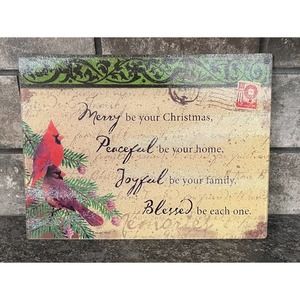 “Merry Be Your Christmas…” Tempered Glass Cutting Board 2009 Abbey Press